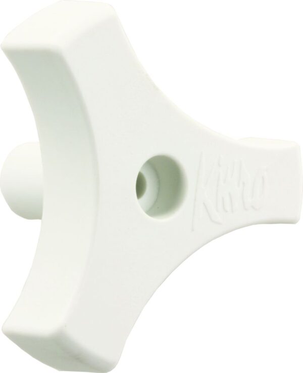 JR Products Window Crank Knob, Triangular, White, 9/16" Shaft, RV Windows