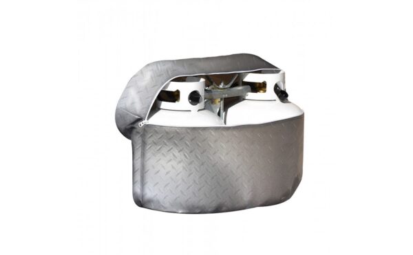 ADCO Propane Tank Cover, Dual 20 Pound, Silver