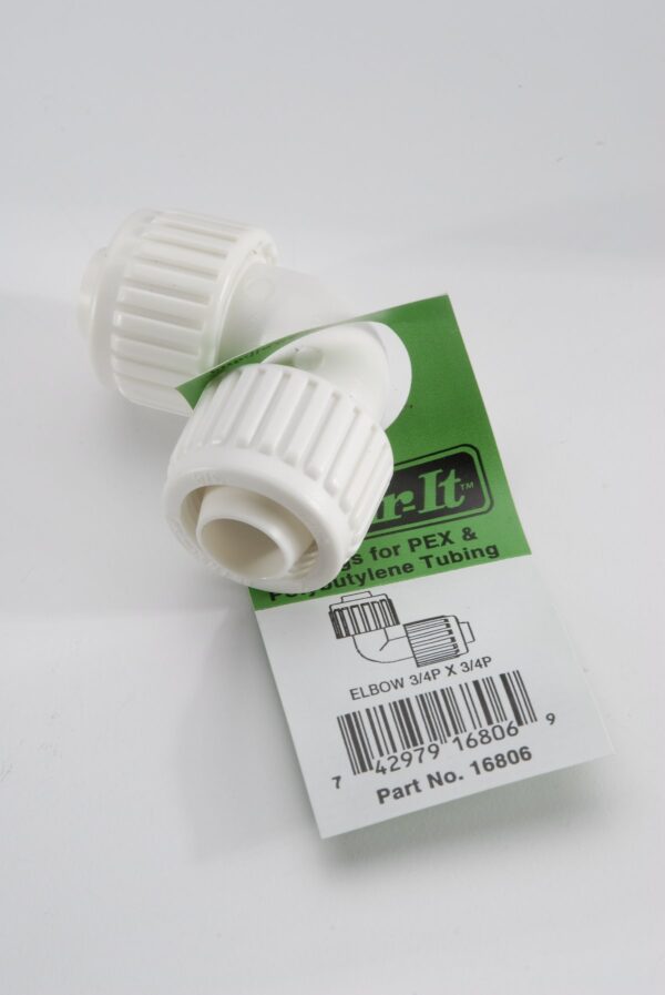 Elkhart Supply Compression Elbow, 3/4 Inch, 90 Degree, White