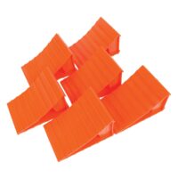 Husky Towing Wheel Chock, Orange, Set of 6