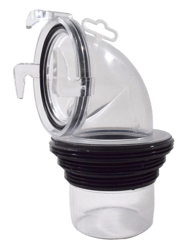 Valterra 90 Degree Bayonet Sewer Hose Connector, Clear