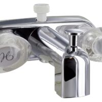 Phoenix Products Bathtub Faucet, 4 Inch Wall Mount, Chrome Silver