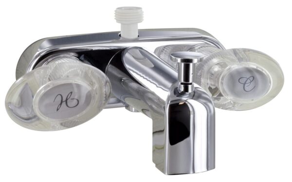 Phoenix Products Bathtub Faucet, 4 Inch Wall Mount, Chrome Silver