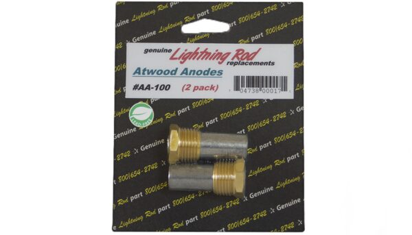Western Leisure Anode Rod, Zinc Alloy, 2-Pack