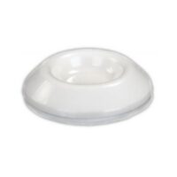 JR Products Door Stop Bumper, White Polymer Rubber, Self-Adhesive