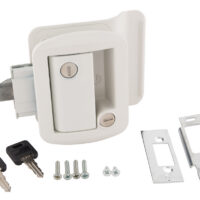 AP Products Travel Trailer Entry Door Handle, Paddle Style, White