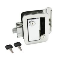 AP Products Travel Trailer Entry Door Handle, Paddle Style, Silver