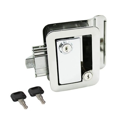 AP Products Travel Trailer Entry Door Handle, Paddle Style, Silver