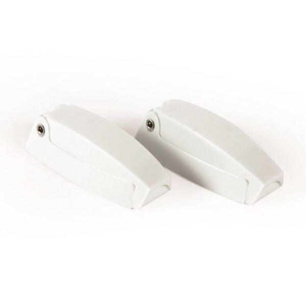 Camco RV Baggage Door Catch, C-Clip, 2-1/2" Length, White, Set of 2
