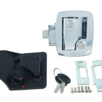AP Products Entry Door Handle, Paddle, Silver, Bauer