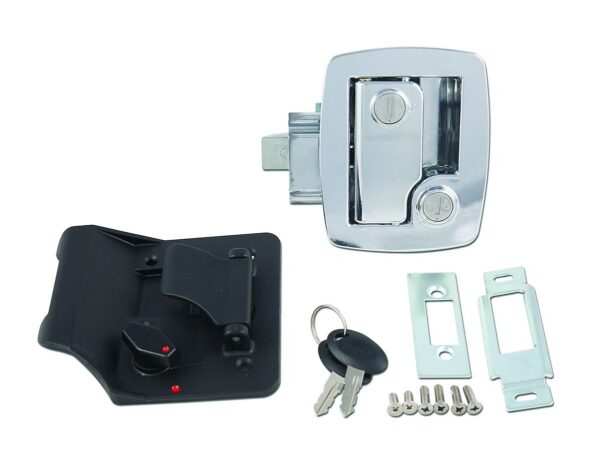 AP Products Entry Door Handle, Paddle, Silver, Bauer