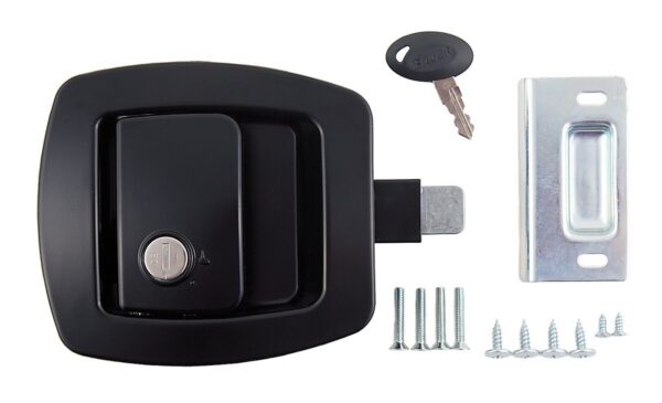 AP Products Baggage Door Slam Latch, Paddle Handle, Keyed, Black
