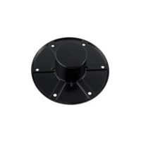 AP Products Table Leg Base, 6 Inches, Flush Mount Aluminium, Black