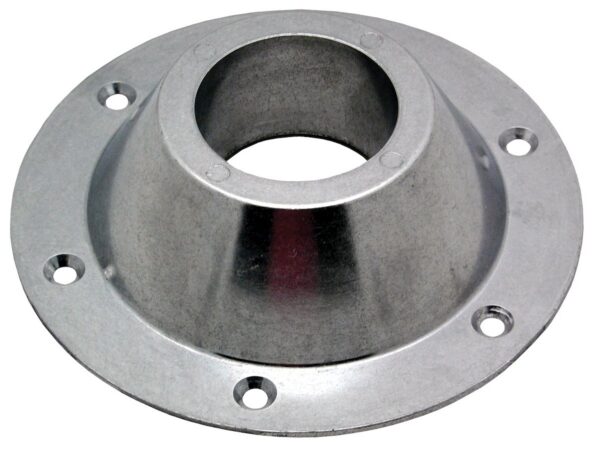 AP Products Table Leg Base, 6-5/8" Diameter, Silver, Surface Mount