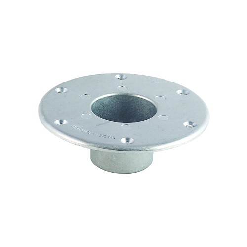 AP Products Table Leg Base, 6" Diameter, Silver, Flush Mount