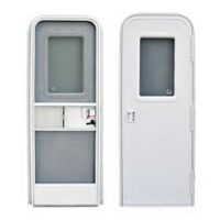 AP Products Radius Entry Door, 30x72, Polar White, Right Hinge