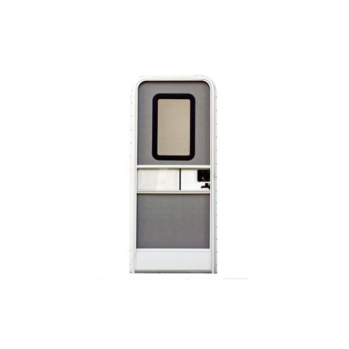 AP Products Radius Entry Door, 24x70, Polar White, Keyless
