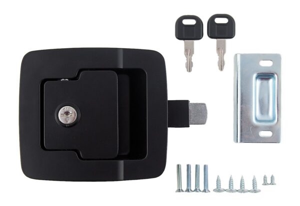 AP Products Baggage Door Slam Latch, Black, with Paddle Handle