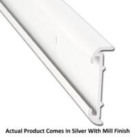 AP Products Short Leg Trim Molding, 8 ft, Silver, with Insert