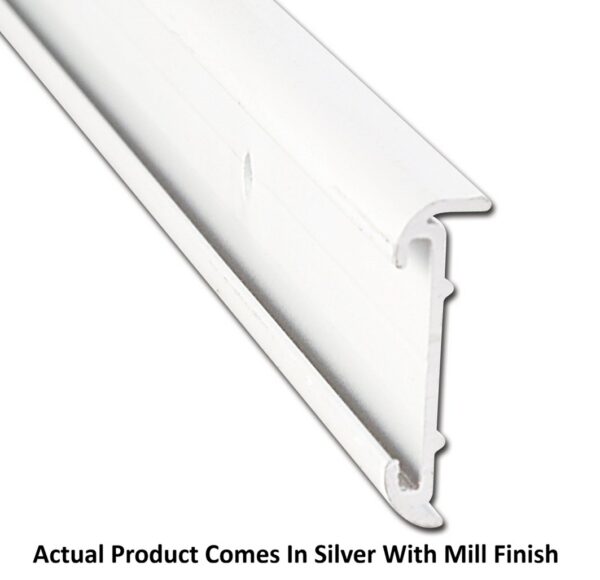 AP Products Short Leg Trim Molding, 8 ft, Silver, with Insert