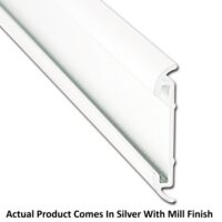 AP Products Flat Trim Molding, 8 ft, Silver, with Insert