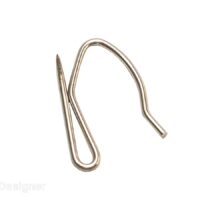 RV Designer Pin-On Curtain Hooks with Rings, Stainless Steel, Set of 14