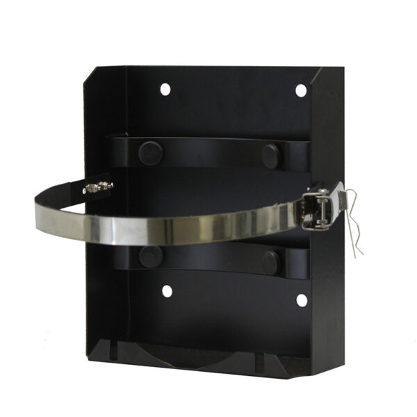 Flame King T-Rack Propane Tank Bracket, 5-Pound Capacity, Black