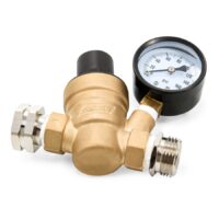 Camco Fresh Water Pressure Regulator, 40-50 PSI, with Gauge