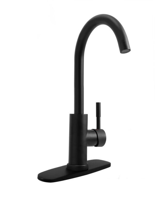 Dura Faucet Slim RV Kitchen Faucet, High Arc Spout, Matte Black