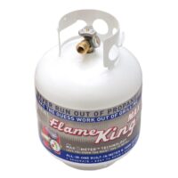 Flame King Propane Tank, 20 lb, Portable, with Gauge, White