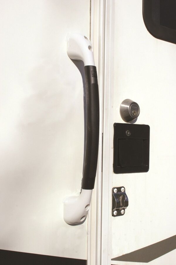 Stromberg Carlson Exterior Grab Bar, 18-inch, Curved, White