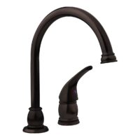Dura Faucet RV Kitchen Faucet, Single-Lever High-Arc, Venetian Bronze, with Side Sprayer