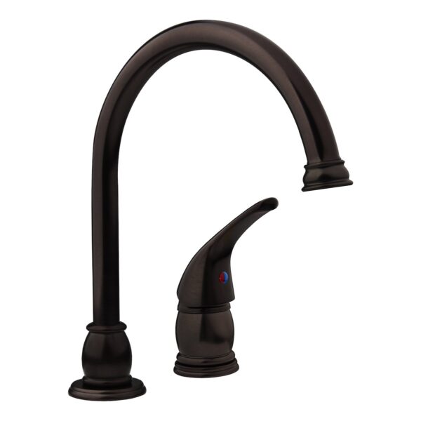 Dura Faucet RV Kitchen Faucet, Single-Lever High-Arc, Venetian Bronze, with Side Sprayer