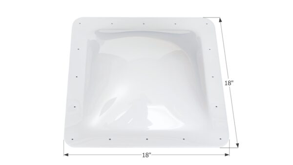 Icon White Square Skylight, 14x14" Opening, 4" Bubble