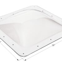 Icon Clear Square Skylight, 14x14" Opening, 4" Bubble