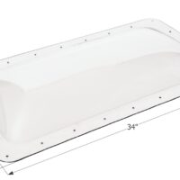 Icon Clear Rectangular Skylight, 30x14" Opening, 4" Bubble