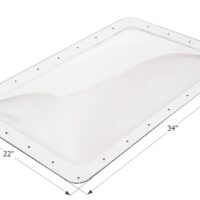 Icon Clear Rectangular Skylight, 30x18" Opening, 4" Bubble