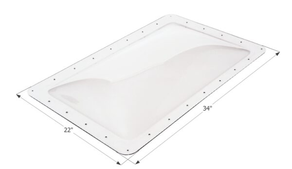 Icon Clear Rectangular Skylight, 30x18" Opening, 4" Bubble