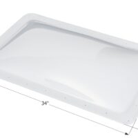 Icon White Rectangular Skylight, 30x18" Opening, 4" Bubble