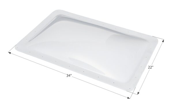 Icon White Rectangular Skylight, 30x18" Opening, 4" Bubble