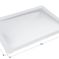 Icon White Rectangular RV Skylight, 30x22 Opening