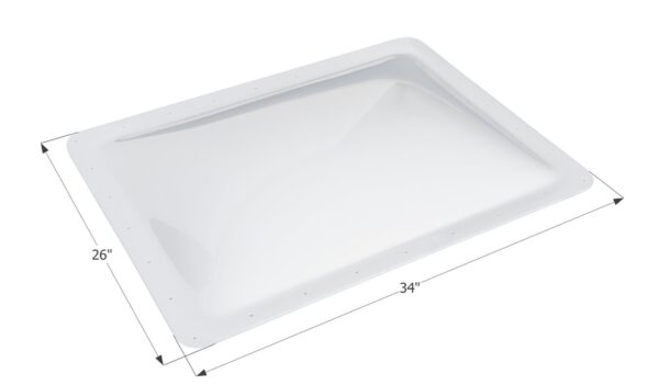 Icon White Rectangular RV Skylight, 30x22 Opening