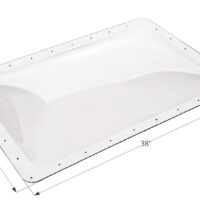 Icon Clear Rectangular RV Skylight, 34x22 Opening