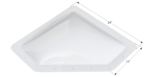 Icon White Neo-Angle RV Skylight, 20x8 Opening