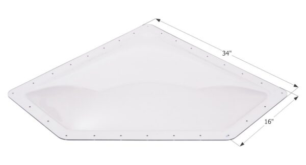 Icon Clear Neo-Angle RV Skylight, 30x13 Opening