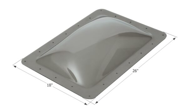 Icon Smoke Rectangular RV Skylight, 22x14 Opening