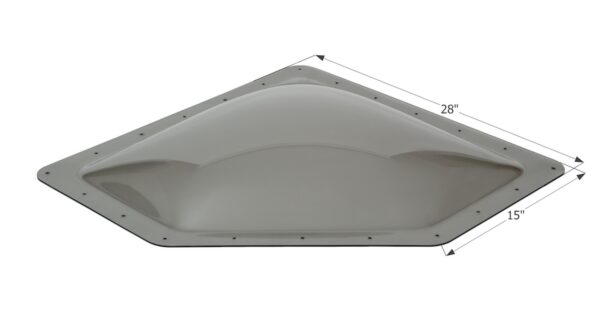 Icon Smoke Neo-Angle RV Skylight, 24x12 Opening