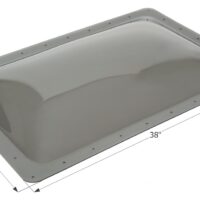 Icon Smoke Rectangular RV Skylight, 34x22 Opening
