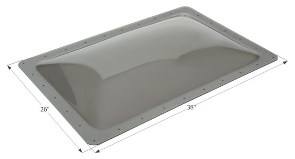 Icon Smoke Rectangular RV Skylight, 34x22 Opening