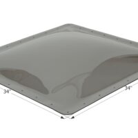 Icon Smoke Square RV Skylight, 30x30 Opening